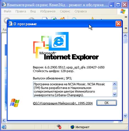 Internet Explorer 6 - О программе