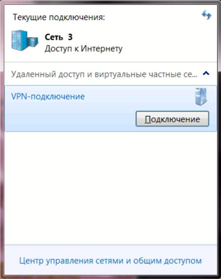 VPN-подключение. Windows 7.