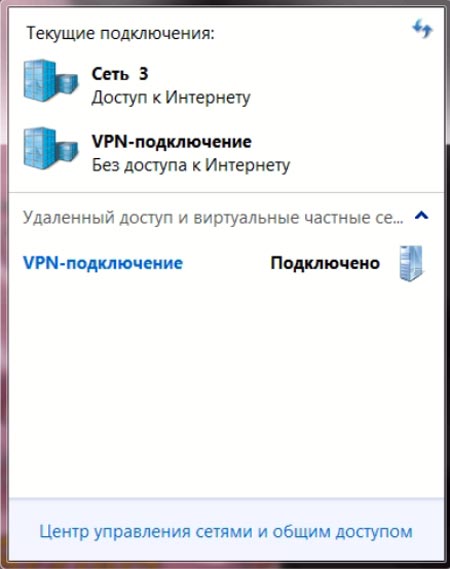 VPN-подключение. Windows 7.